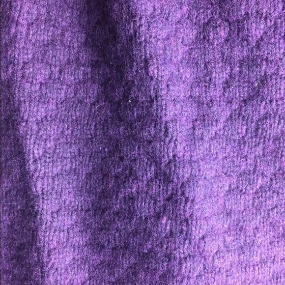 Ann Taylor LOFT Petites Womens SP Purple Eggplant Waffle Knit Sweater Jacket S - Picture 7 of 8